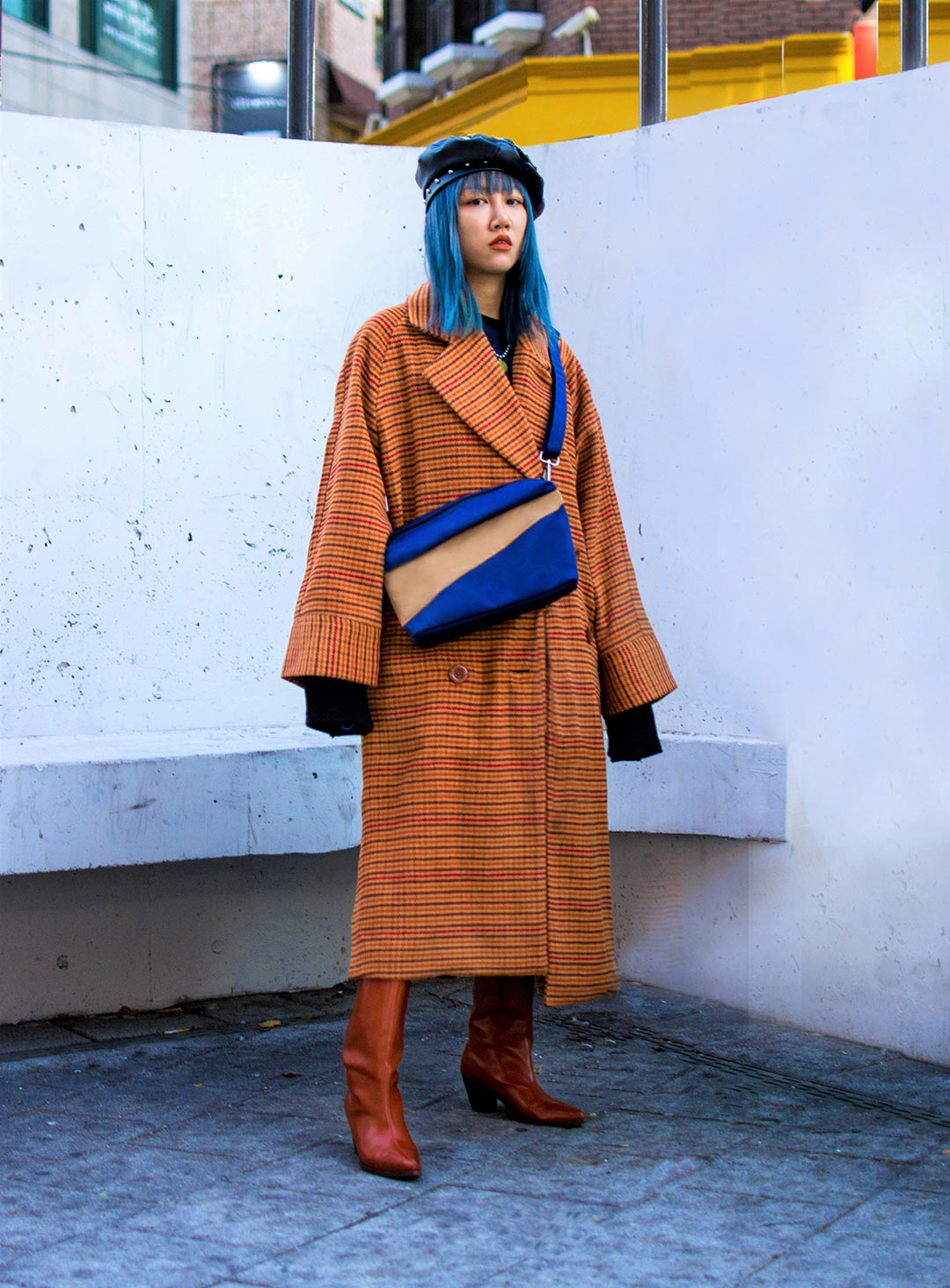 The New Bum Bag M 'navy & camel' Handtas / Heuptas - Susan Bijl FOREVER!