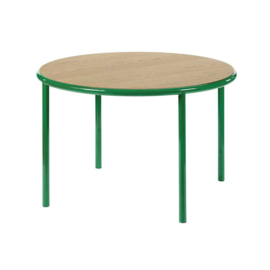 Wooden table round green - Muller Van Severen / Valerie Objects