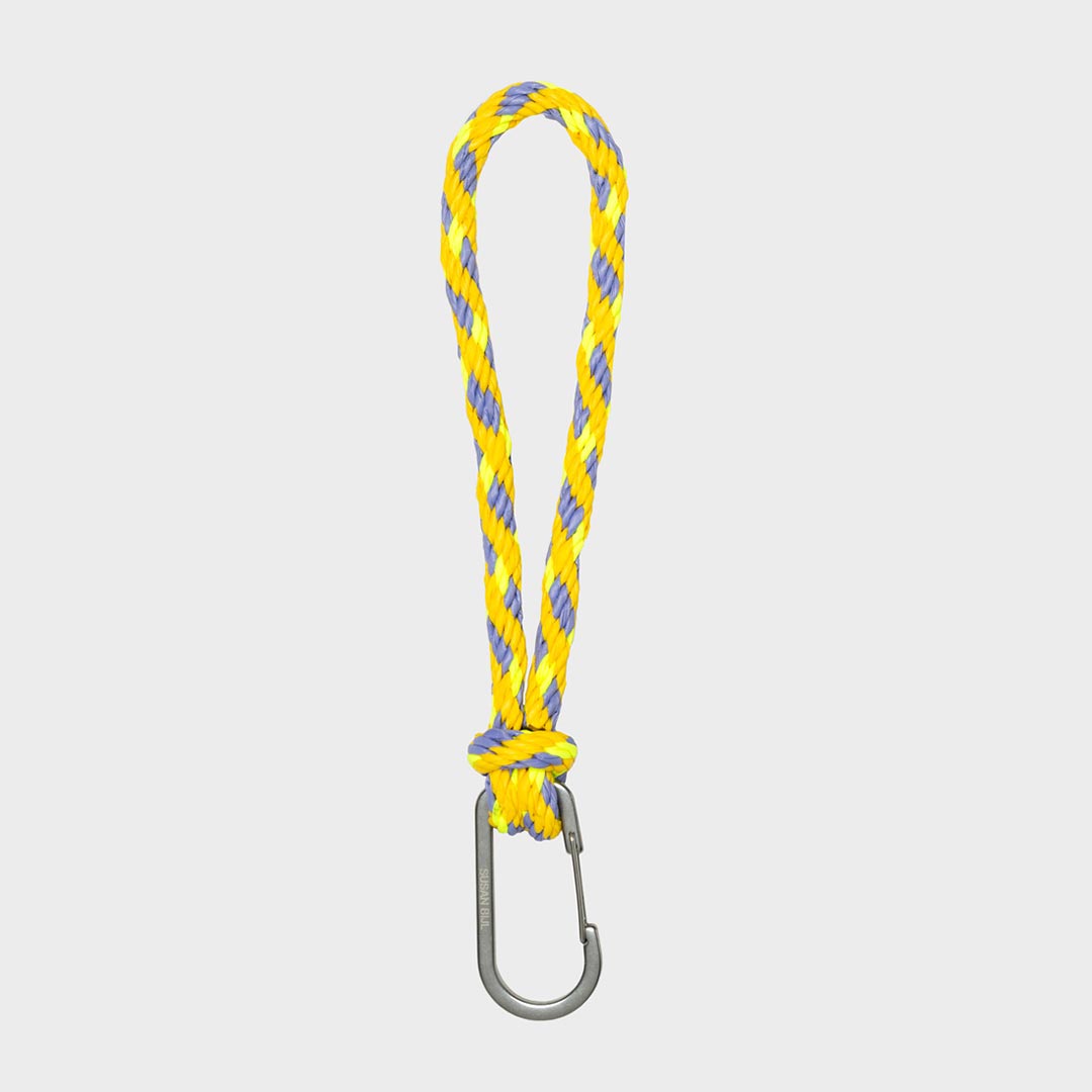 The New Kumihimo Keychain 'treble & fluo yellow' - Susan Bijl FLASH