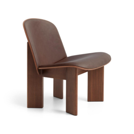 Chisel Lounge Chair Walnoot Sense Dark Brown (leer) - HAY