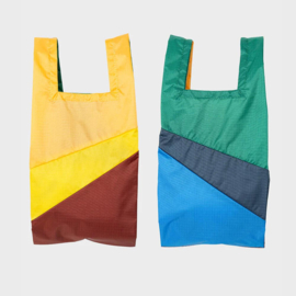 Shoppingbag L 'Multi TV Yellow' - Susan Bijl LEFTOVER