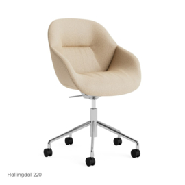 AAC 155 SOFT bureaustoel met kantelmechanisme, gestoffeerd - HAY