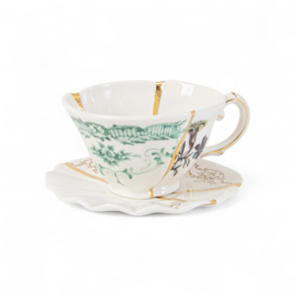 Kintsugi servies - Theekop en schotel 13 cm (no.3)  - Seletti