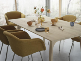 Fiber Kuipstoel SOFT gestoffeerd, stalen poten - Muuto