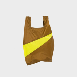 Shoppingbag M 'make & fluo yellow' - Susan Bijl