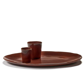 Servies La Mère - Ovalen serveerschaal 37,5 cm Red - Marie Michielssen / Serax