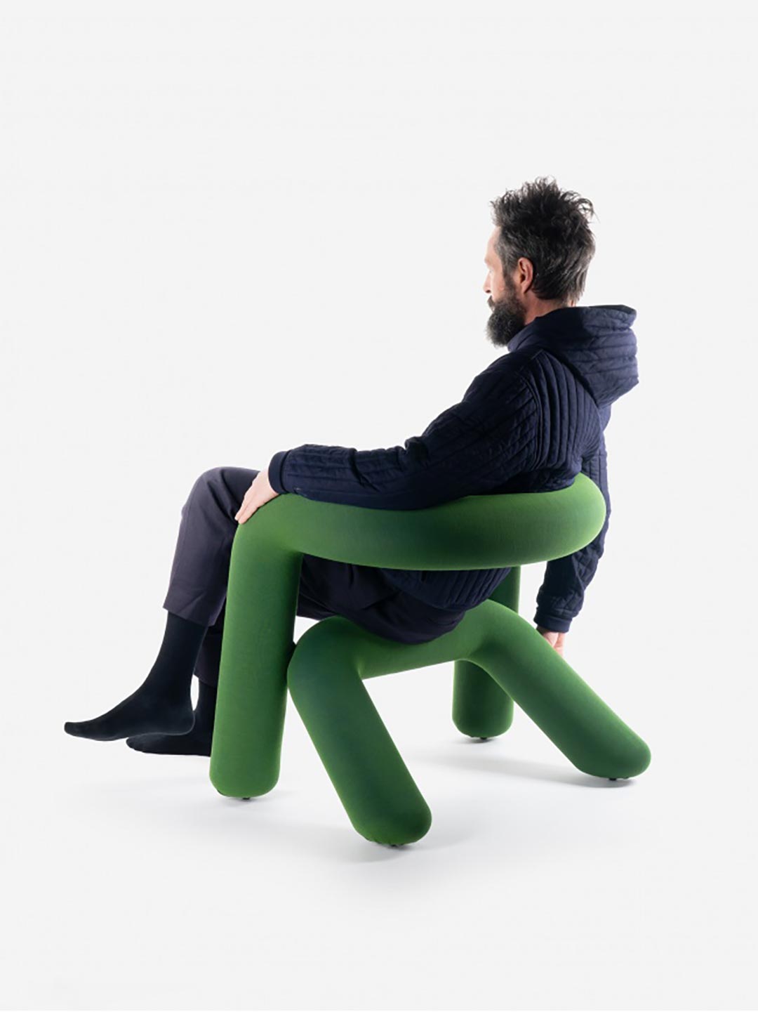 Extra Bold Armchair Green-Blue - Big-Game / Moustache