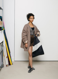Shoppingbag L 'Black & Cloud' - Susan Bijl FOREVER '26