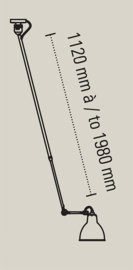 GRAS N°302 L plafondlamp 125 tot 233 cm - DCW éditions