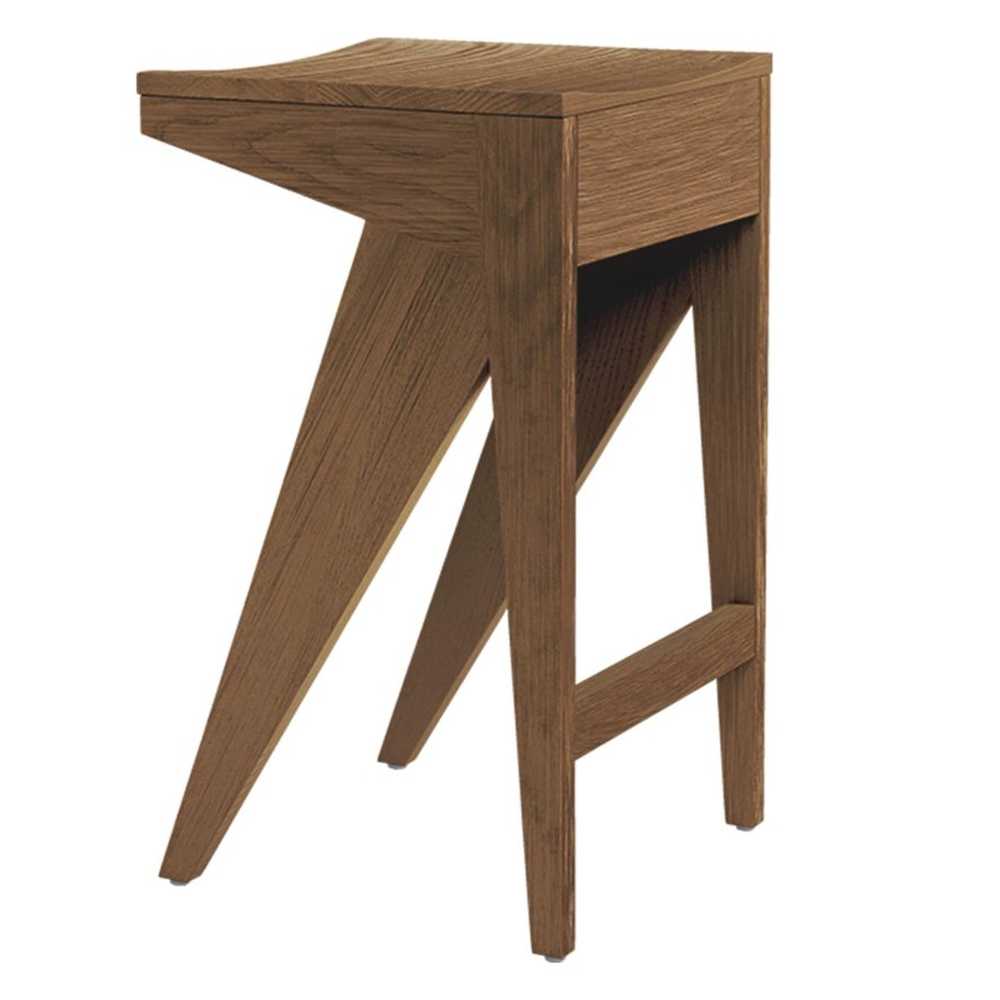 Schulz barkruk 65 cm Walnotenhout gewaxed - OUT