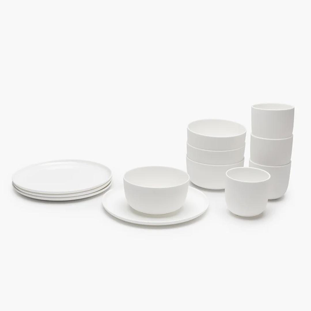 Servies Base - Ontbijtset 12 delig wit - Piet Boon / Serax