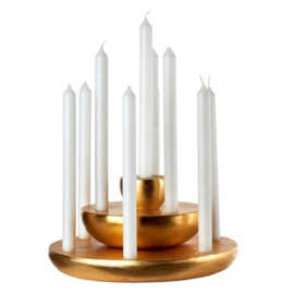 Candle holder discus brass / Kandelaar - Pols Potten