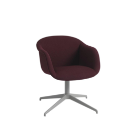 Fiber Kuipstoel SOFT gestoffeerd, draaipoten - Muuto