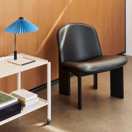 Chisel Lounge Chair Zwart Eiken Sense Black (leer) - HAY