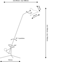 Mantis BS1 vloerlamp 170 cm - DCW éditions