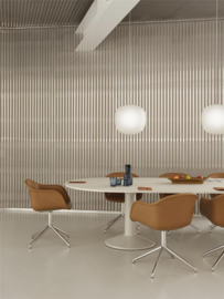 Fiber Kuipstoel, draaipoten, gestoffeerd - Muuto