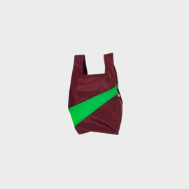 Shoppingbag S 'burgundy & greenscreen'  - Susan Bijl