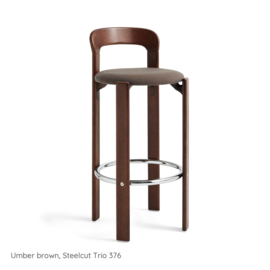 Rey Bar Stool Umber brown, Steelcut Trio 376 - HAY