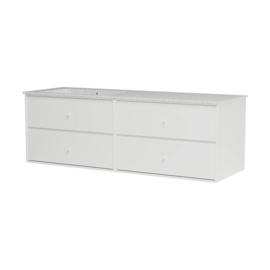 Wastafelmeubel 'SU2404' 141 x 48 cm, wasbak links - Montana