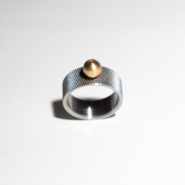 Basisring: RVS Wide (8 mm) - Small Factory Ring