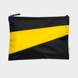The New Pouch L 'Black & Sunflower' - Susan Bijl UNTITLED