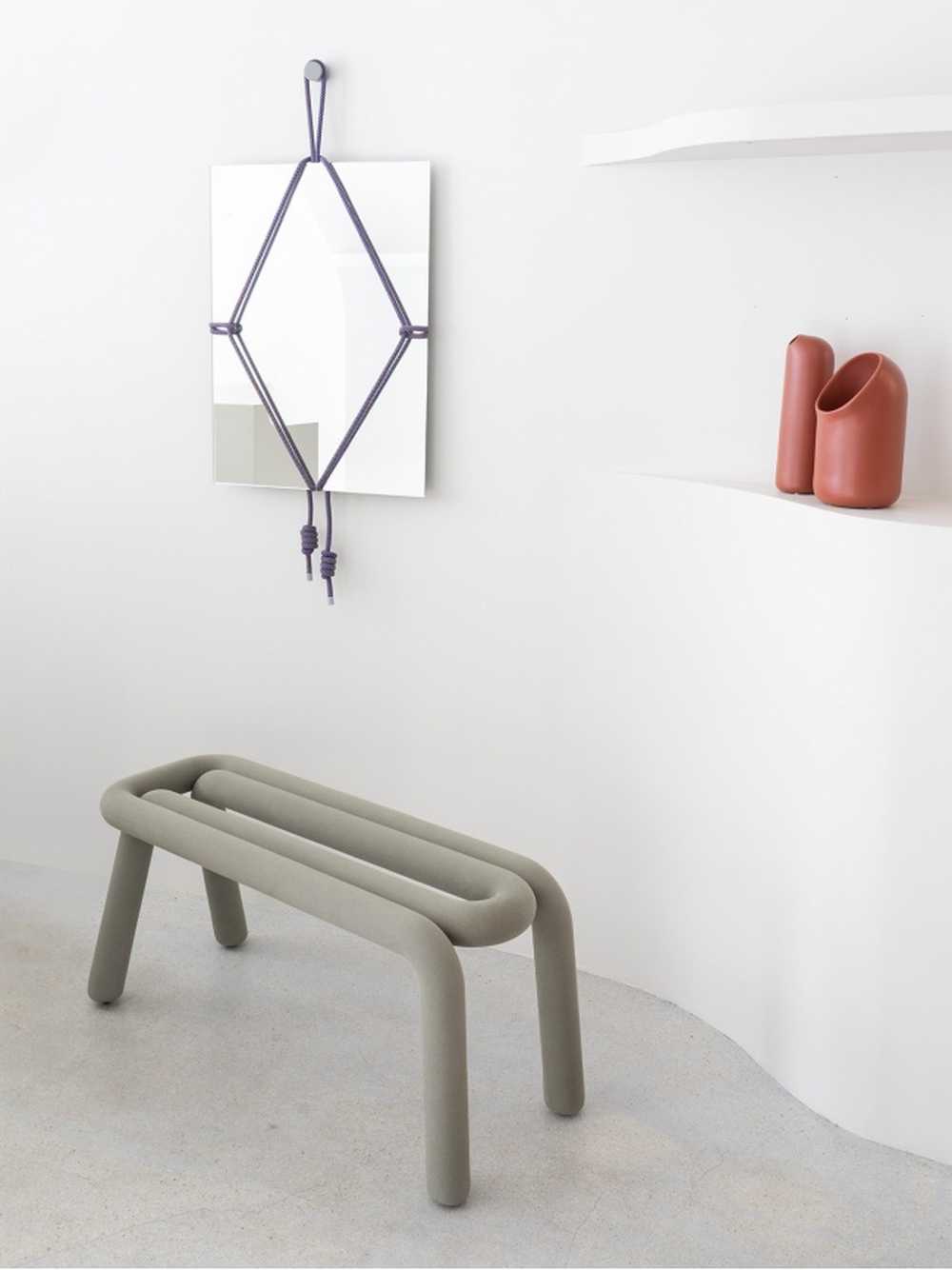 Rechthoekige Shibari Mirror 50 x 70 cm - Pierre Charrié / Moustache