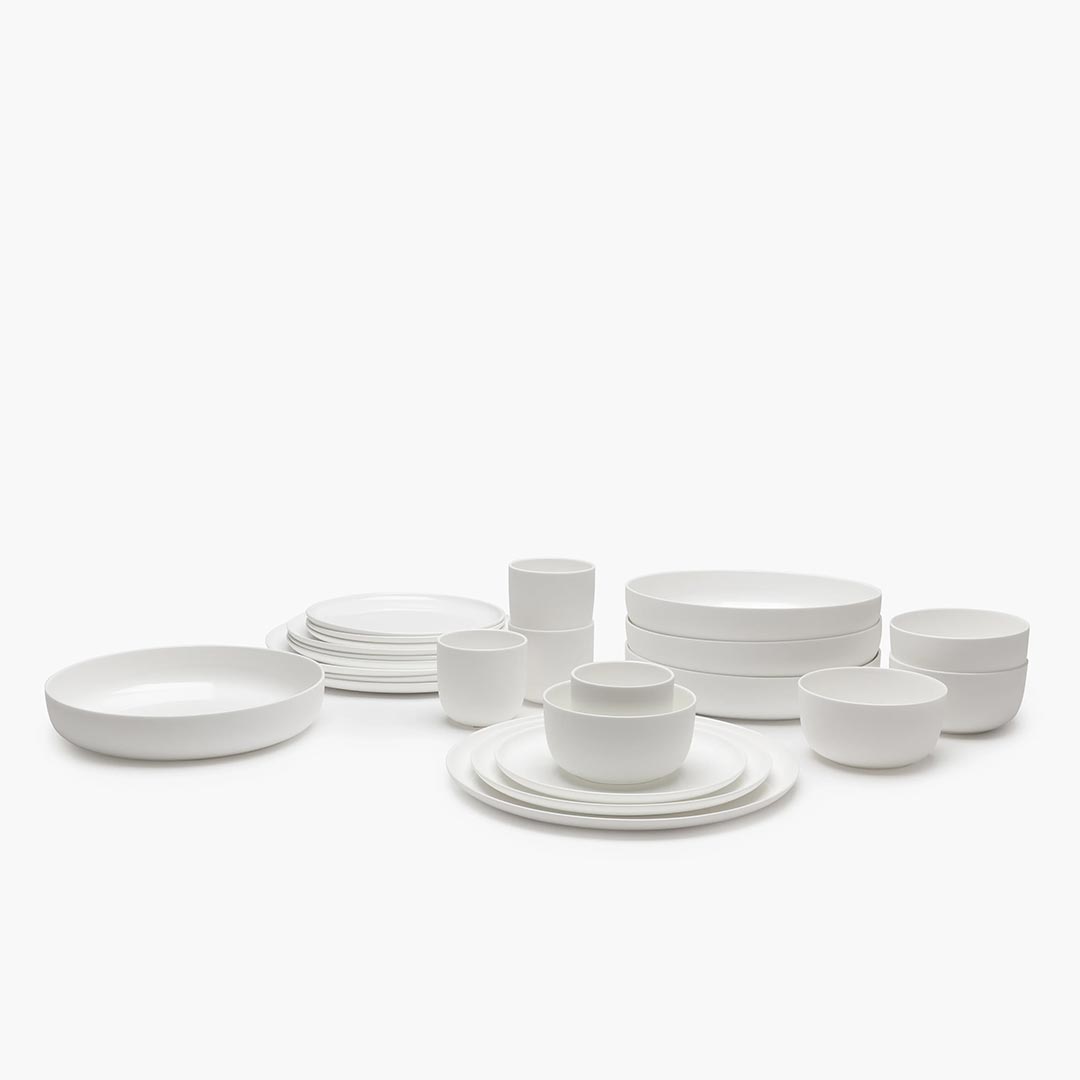 Servies Base - volledige set 24-delig wit - Piet Boon / Serax