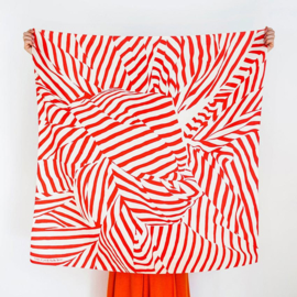 Furoshiki 90 x 90 cm 'Stripe' Red - Link