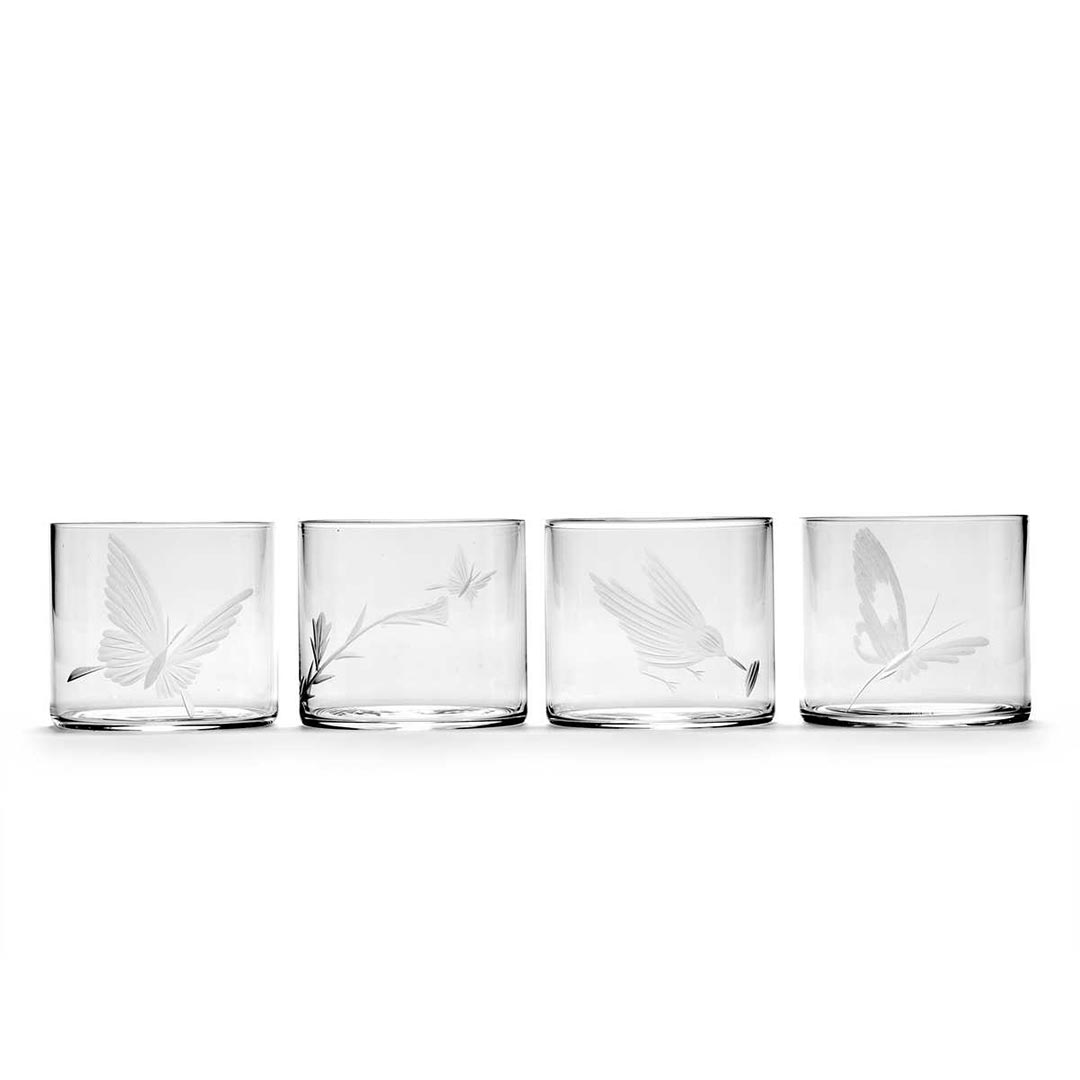 Servies Unity - Set van 4 drinkglazen Ø 8 cm - Tomorrowland / Serax