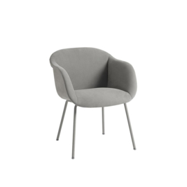 Fiber Kuipstoel SOFT gestoffeerd, stalen poten - Muuto