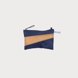 The New Pouch S 'navy & camel' - Susan Bijl