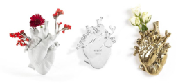 Vaas in de vorm van een hart 'Love in Bloom' GLAS - Seletti