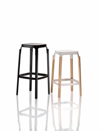 Kruk Steelwood Stool hoog, walnotenhout - Magis