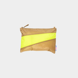 The New Pouch M 'camel & fluo yellow' - Susan Bijl SHIFT