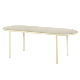 Wooden table oval ivory - Muller Van Severen / Valerie Objects