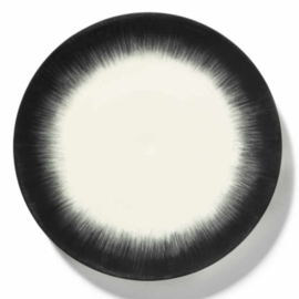 Servies Dé - Bord 28 cm Off-White/Black var 5 - Ann Demeulemeester Serax