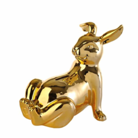 Gouden konijn spaarpot / Moneybox Bunny gold - Pols Potten