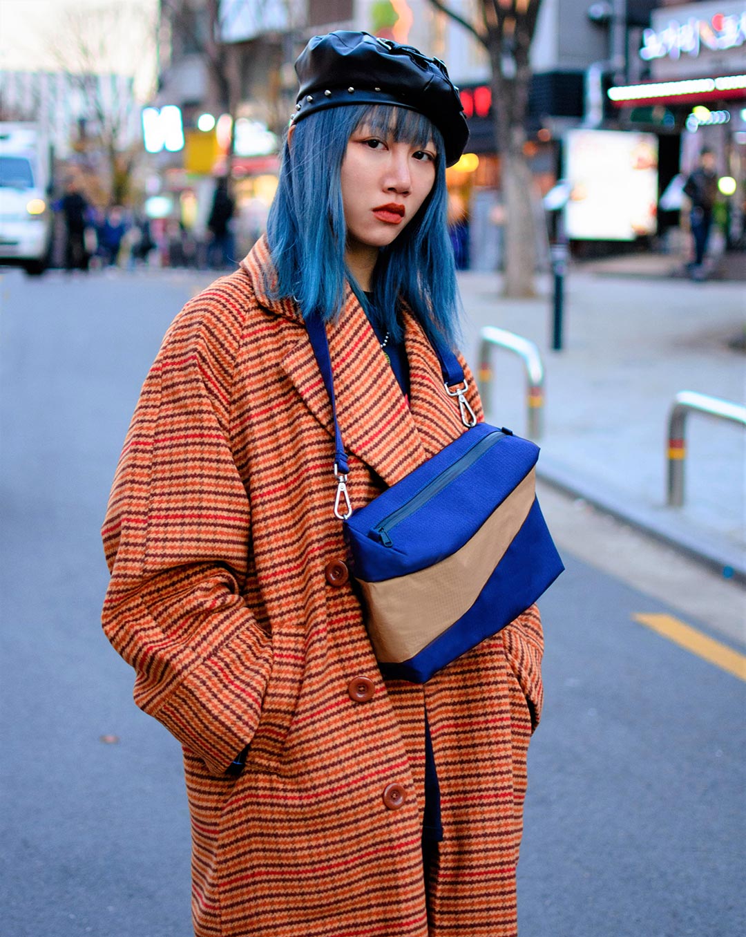 The New Bum Bag M 'navy & camel' Handtas / Heuptas - Susan Bijl FOREVER!