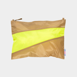 The New Pouch L 'camel & fluo yellow' - Susan Bijl SHIFT