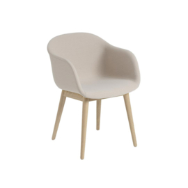 Fiber Kuipstoel, houten onderstel, gestoffeerd - Muuto