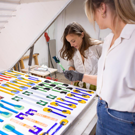 GLACE Salade bestek Medium Sea Green / Marigold - Saudade Fleur Peters