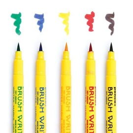 Japanse Penseel stiften / Brush writer Basic colors - Hightide