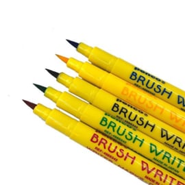Japanse Penseel stiften / Brush writer Basic colors 5 stuks - Hightide