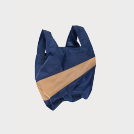 Shoppingbag M 'navy & camel' - Susan Bijl