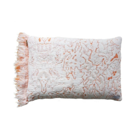 Kussen 'Fringe' N°6 Coral - Roos Soetekouw
