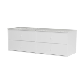 Wastafelmeubel 'SU2404' 141 x 48 cm, wasbak links - Montana