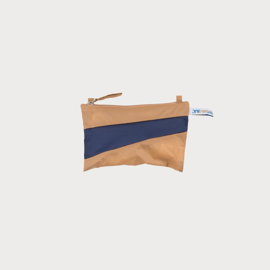 The New Pouch S 'camel & navy' - Susan Bijl