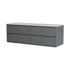 Wastafelmeubel 'SU2404' 141 x 48 cm, wasbak links - Montana