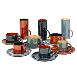 Beker cylinder laag Smokey Blue & Rust - Serax / Anita Le Grelle