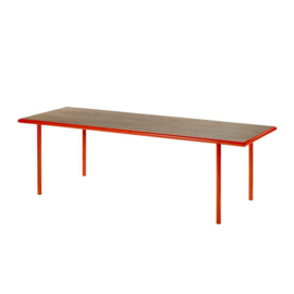 Wooden table rectangular red - Muller Van Severen / Valerie Objects